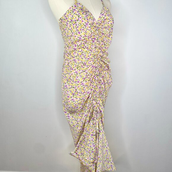 Cupshe - Floral Purple / Yellow Maxi Summer Dress - Picture 4 of 9